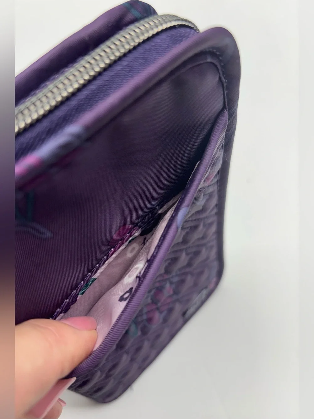 NWT Lug FLORET PURPLE TANDEM Quilted Wristlet Wallet
